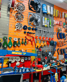 Lifting gear, fans & wheels