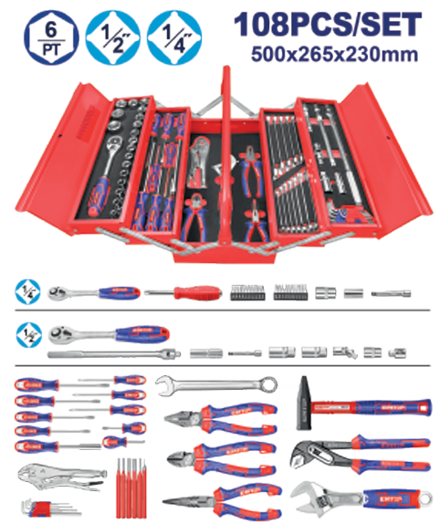 108 Pcs tool chest set