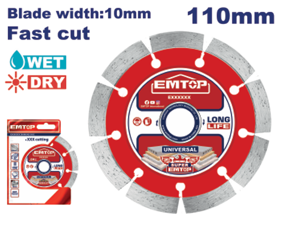 Dry diamond disc